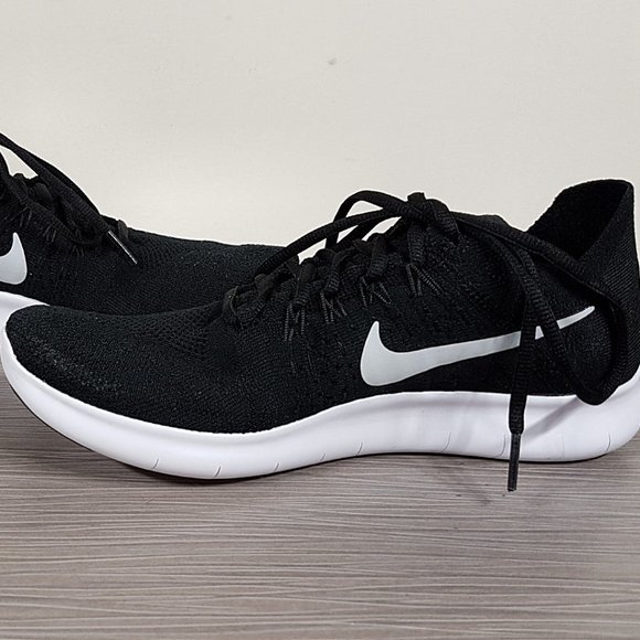 Nike Kids' Free Run Grade School Running Shoes - Black/Silver/Anthracite 5.5Y/38 - Picture 6 of 10